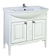 ASB-Woodline Мебель для ванной Модена 85 белая, массив ясеня – фотография-12