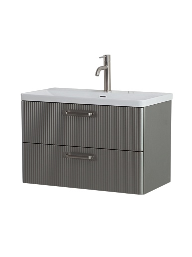 BelBagno Тумба под раковину Due 80 без ручек подвесная Сатин – фотография-10