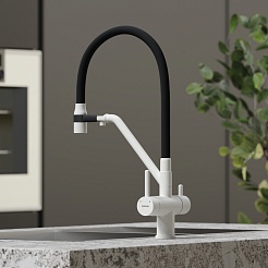 Sancos Смеситель для кухни Dora SC4003GR белый гранит – фотография-3