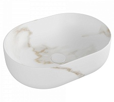 Teymi Раковина накладная в ванную Solli 48 artceramic мрамор белый матовый T50386