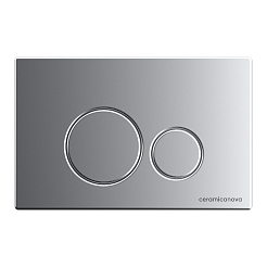 Ceramicanova Подвесной унитаз Metropol Rimless с шумоизоляционной панелью CN1000 с системой инсталляции Envision кнопка Round хром матовый – фотография-3