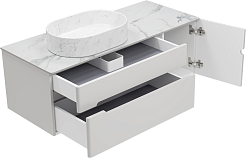 Brevita Тумба с раковиной Pallisandro 120 L подвесная серая матовая – фотография-5