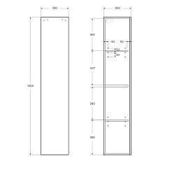 BelBagno Шкаф подвесной KRAFT 33/160 Bianco Opaco – фотография-3