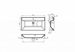 BelBagno Мебель для ванной AURORA 800 Cemento Scuro, BTN – фотография-3