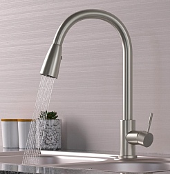 Mixline Смеситель для кухни 35k MLSS-0323 сталь – фотография-2