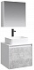 Aqwella Тумба с раковиной Mobi 60 белый, бетон светлый – фотография-7