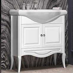 Opadiris Тумба под раковину Брунелла 80 белая матовая – фотография-1