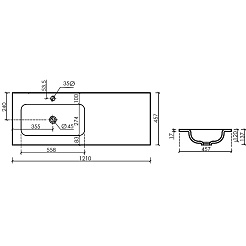 Sancos Тумба с раковиной Very 120 L doha soft раковина Grace 121 L CN7020 – фотография-4