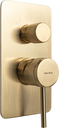 Allen Brau Смеситель для ванны Priority 5.31A11-GB (с внутренней частью, 3 выхода) золото – фото-1