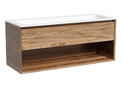 Sancos Тумба с раковиной Marmi 1.0 120 дуб чарльстон раковина Grace 121 CN7016 для двоих – фотография-1