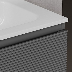 Sancos Тумба с раковиной Folk 60 grey soft раковина Grace 60 CN7011 – фотография-6