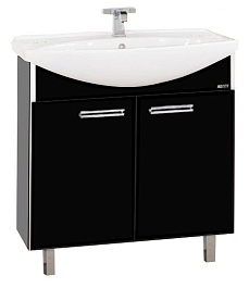 Misty Тумба для умывальника Джулия 85 прямая черная – фотография-1