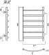 Domoterm Полотенцесушитель Калипсо П6 500x800 (500) хром – картинка-6
