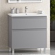 Misty Тумба под раковину Лаки 80 серая – фотография-13