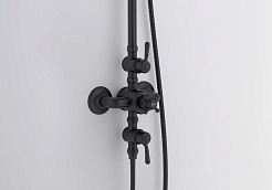 Aquatek Душевая система Классик AQ2563MB с термостатом, матовая черная – фотография-7