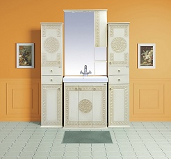 Misty Мебель для ванной Olimpia Lux 75 R бежевая патина – фотография-2