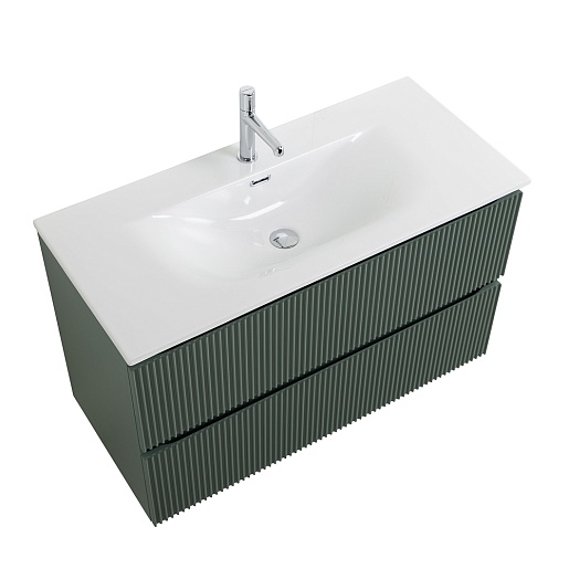 BelBagno Тумба с раковиной Uno 100 подвесная Еловый матовый с раковиной BB-8099-100 – картинка-7