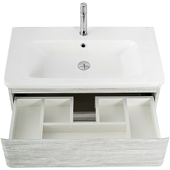 BelBagno Тумба под раковину Albano-Cer 80 подвесная Rovere Vintage Bianco – фотография-5