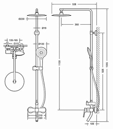 Bravat Душевая стойка Palace F6172217CP-A-RUS хром – фотография-3