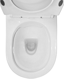 Azario Унитаз-компакт Fretta Round AZ-7121A безободковый с бачком с сиденьем микролифт белый – фотография-11