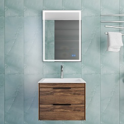 Vincea Тумба с раковиной Chiara 2D 60 подвесная дуб чарльстон – фотография-10