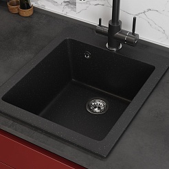 Teymi Мойка кухонная Helmi 42.5 черная матовая – фотография-6