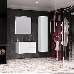 Opadiris Мебель для ванной Рубинно 90 подвесная белая/антрацит – фотография-6