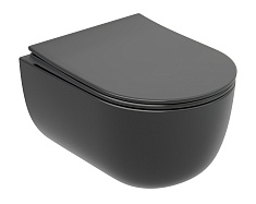 Ceramicanova Подвесной унитаз Modena Rimless CN6063MDH тёмный антрацит матовый