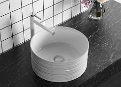 Ceruttispa Раковина накладная 41 CR0051A белая – фотография-2