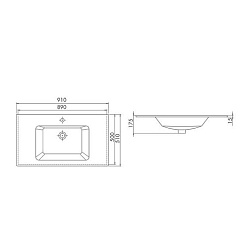  Тумба с раковиной Риголетто 90 белый/орех – фотография-3