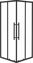 Esbano Душевой уголок Flex 100x100 ESF-100KV-B профиль черный матовый стекло прозрачное – фотография-1