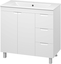Misty Тумба под раковину Оптима 90 белая матовая – фотография-4