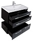 Aquanet Тумба с раковиной "Нота 90" черная (171491) – фотография-13