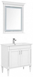 Aquanet Комплект мебели Селена 90 белый/патина серебро – фотография-1