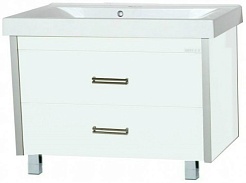Misty Тумба для умывальника Джулия QVATRO 105 белая – фотография-1
