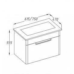  Тумба с раковиной Гранда 60 – фотография-3