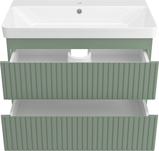 Brevita Мебель для ванной Victory 80 подвесная зеленая – картинка-5
