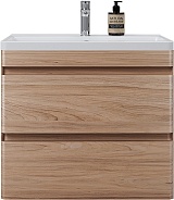 Style Line Тумба с раковиной Атлантика 70 Люкс Plus подвесная ясень перламутр