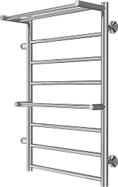 Terminus Полотенцесушитель водяной Анкона П8 500x800 БП500 левый с полкой хром – фотография-2