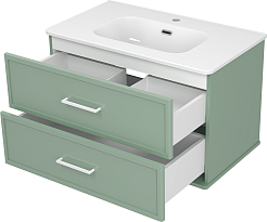 Brevita Мебель для ванной Verde 90 подвесная зеленая – фотография-8