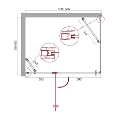 BelBagno Душевой уголок Etna 120/80 ETNA-AH-12-120/80-C-Cr стекло прозрачное – фотография-8