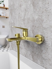 Tokito Смеситель для ванны KIN брашированное золото TOK-KIN-1014 – фотография-5