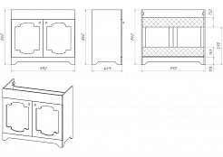 Misty Мебель для ванной Элис 100 белая патина – фотография-3