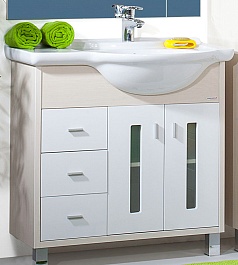 Бриклаер Тумба для умывальника Бали 90 R светлая лиственница – фотография-1