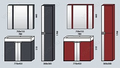  Мебель для ванной "Fresh 80" красная – фотография-7