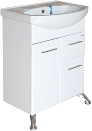 Mixline Тумба с раковиной Мираж 2 60 белая – фотография-1