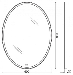 BelBagno Зеркало SPC-VST-600-800-LED-TCH-WARM – фотография-3