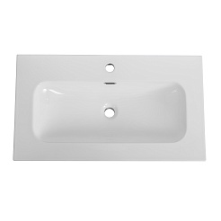 Cezares Тумба с раковиной Eco Cer-N 80 bianco opaco CZR-8073-80 ручки сатиновое золото – фотография-8