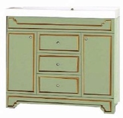 Misty Тумба для умывальника Praga 105 салатовый/патина – фотография-1