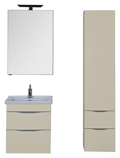 Aquanet Пенал для ванной "Эвора" крем – картинка-5